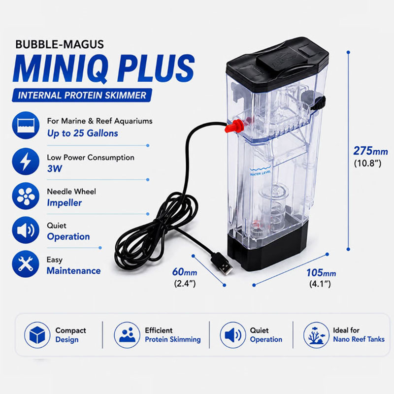 Bubble Magus MiniQ Plus Nano R - Protein Skimmer Hang On 评论和价格