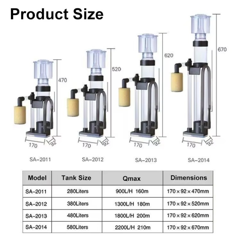 Factory Wholesale Plastic Larg - Protein Skimmer Hang On 评论和价格